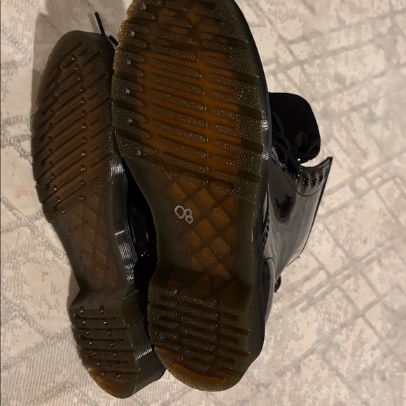 Dr. Martens Shiny Black Combat Boots - Picture 4 of 4
